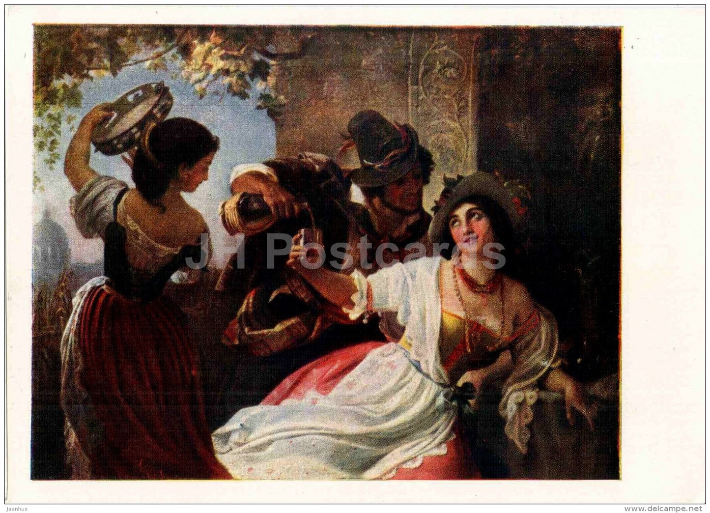 painting by P. Orlov - October Celebration in Rome - Russian art - 1959 - Russia USSR - unused - JH Postcards