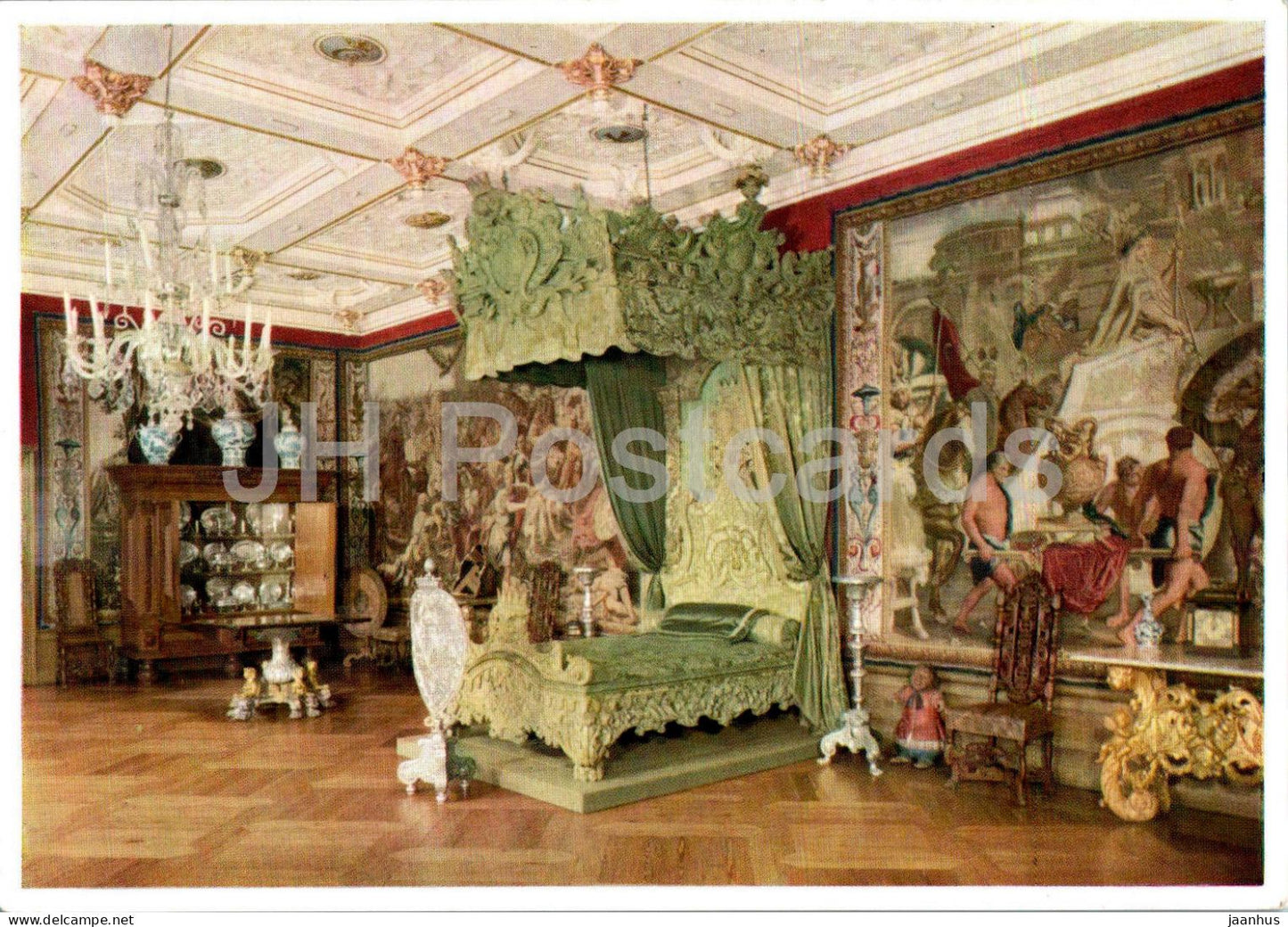 Frederiksborg - Baroksal - Baroque Hall - old postcard - 1959 - Denmark - used - JH Postcards