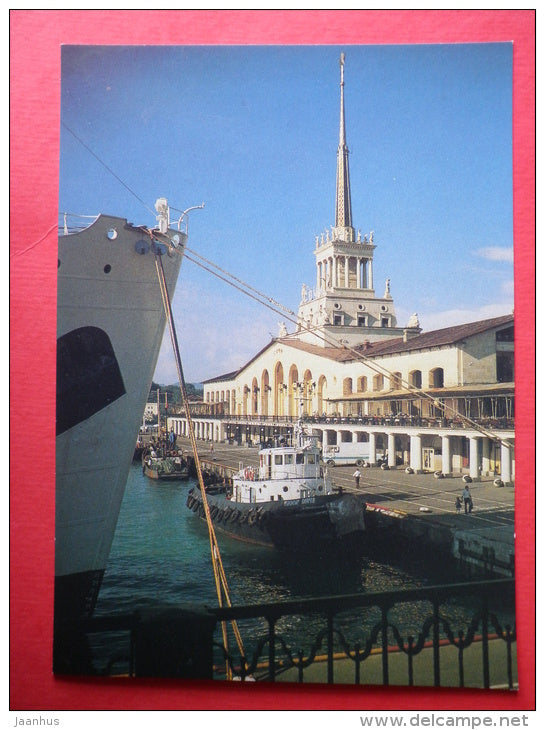 Sea Port - ship - Sochi - 1986 - Russia USSR - unused - JH Postcards