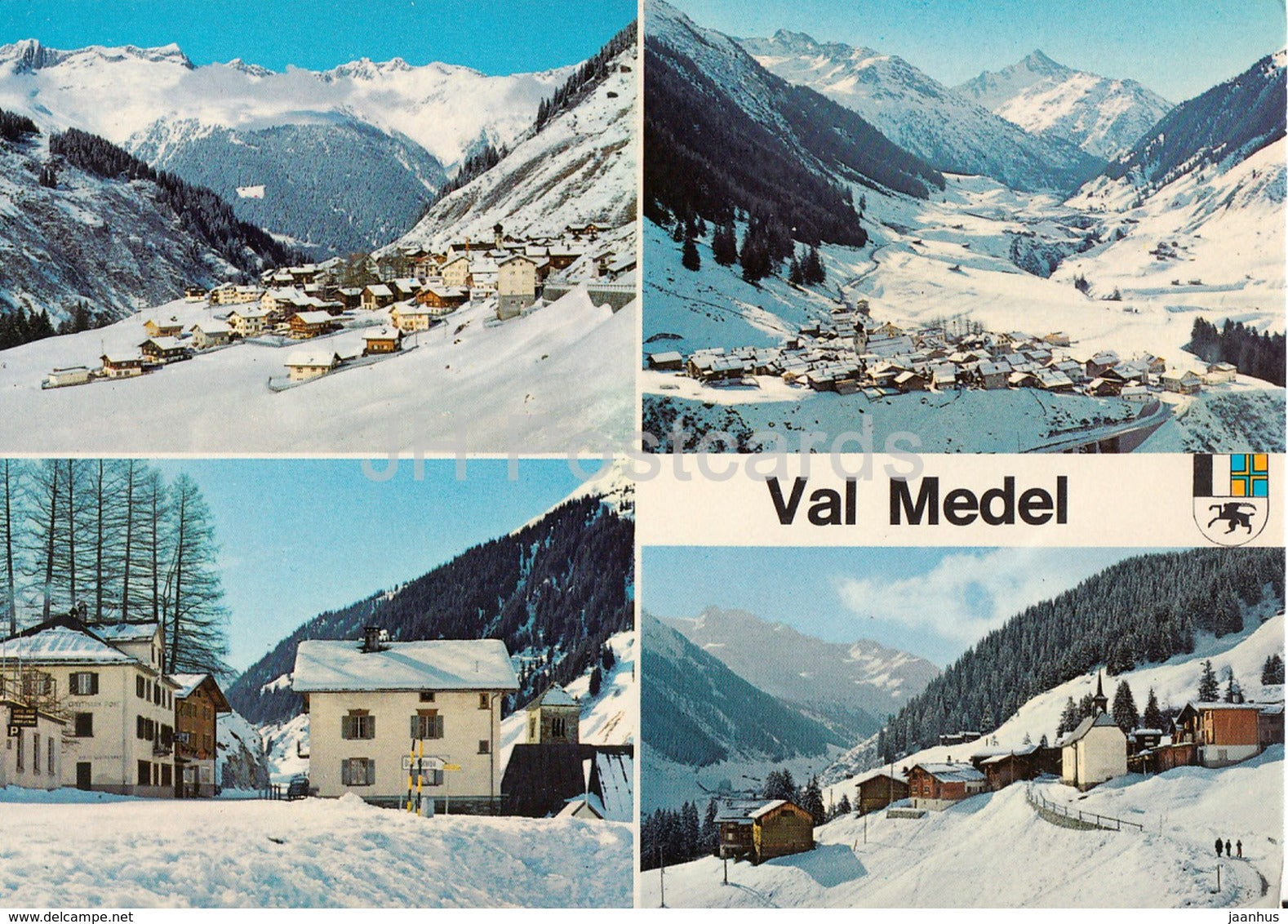 Val Medel - Curaglis - Platta - Mutschnengia - multiview - 1976 - Switzerland - unused - JH Postcards