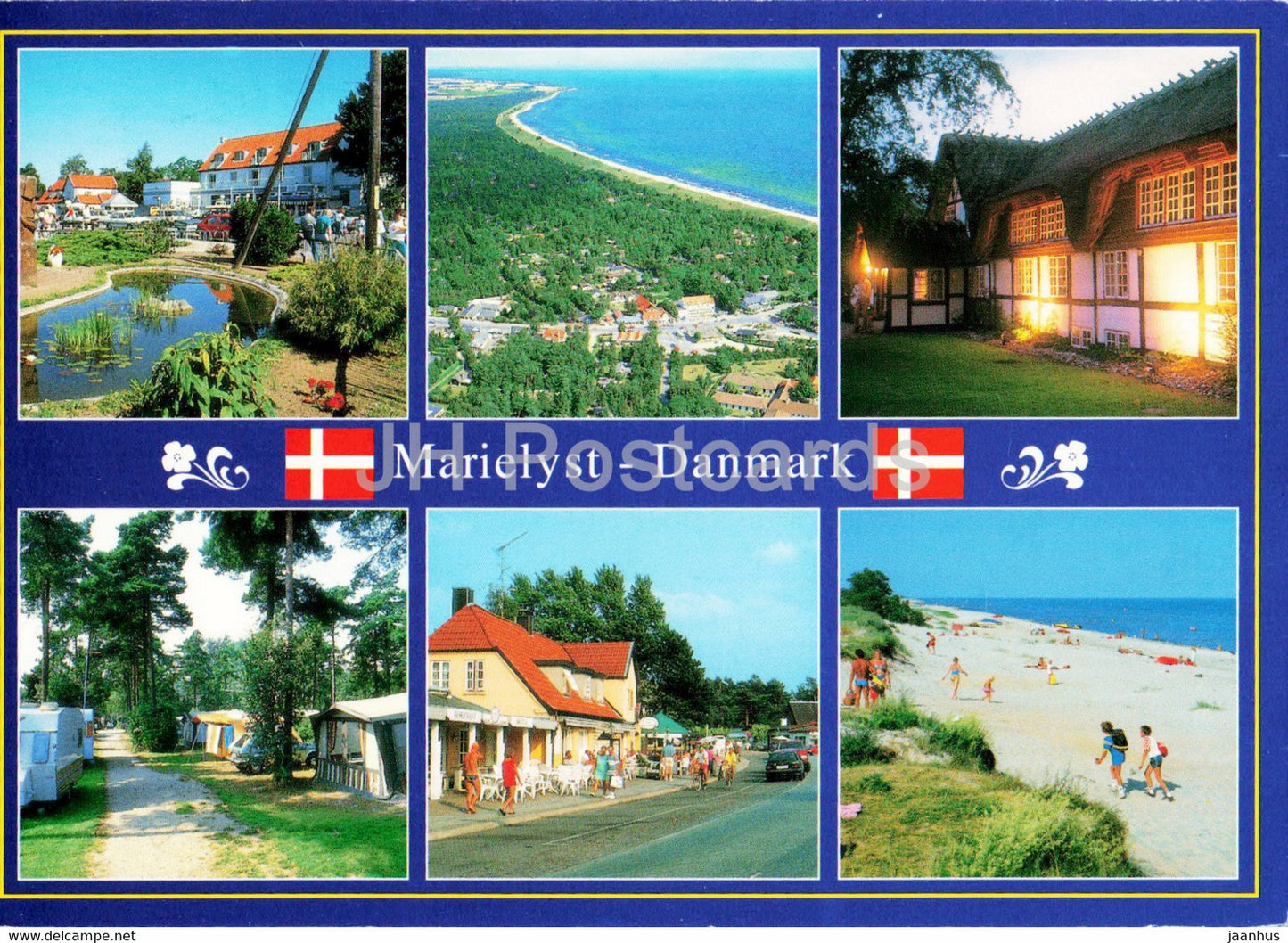 Marielyst - town views - beach - multiview - 1995 - Denmark - used - JH Postcards