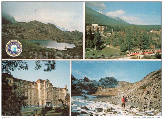 Velka Studena valley - tram - Vysoke Tatry - High Tatras - Czechoslovakia - Slovakia - used 1985 - JH Postcards