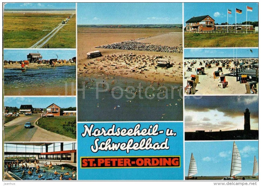 Nordseeheil- u. Schwefelbad St. Peter-Ording - Pe 623 - gelaufen - JH Postcards