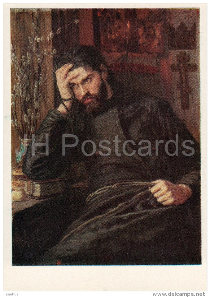 painting by K. Savitsky - Enoch , 1897 - clergyman - cross - Russian art - 1977 - Russia USSR - unused - JH Postcards