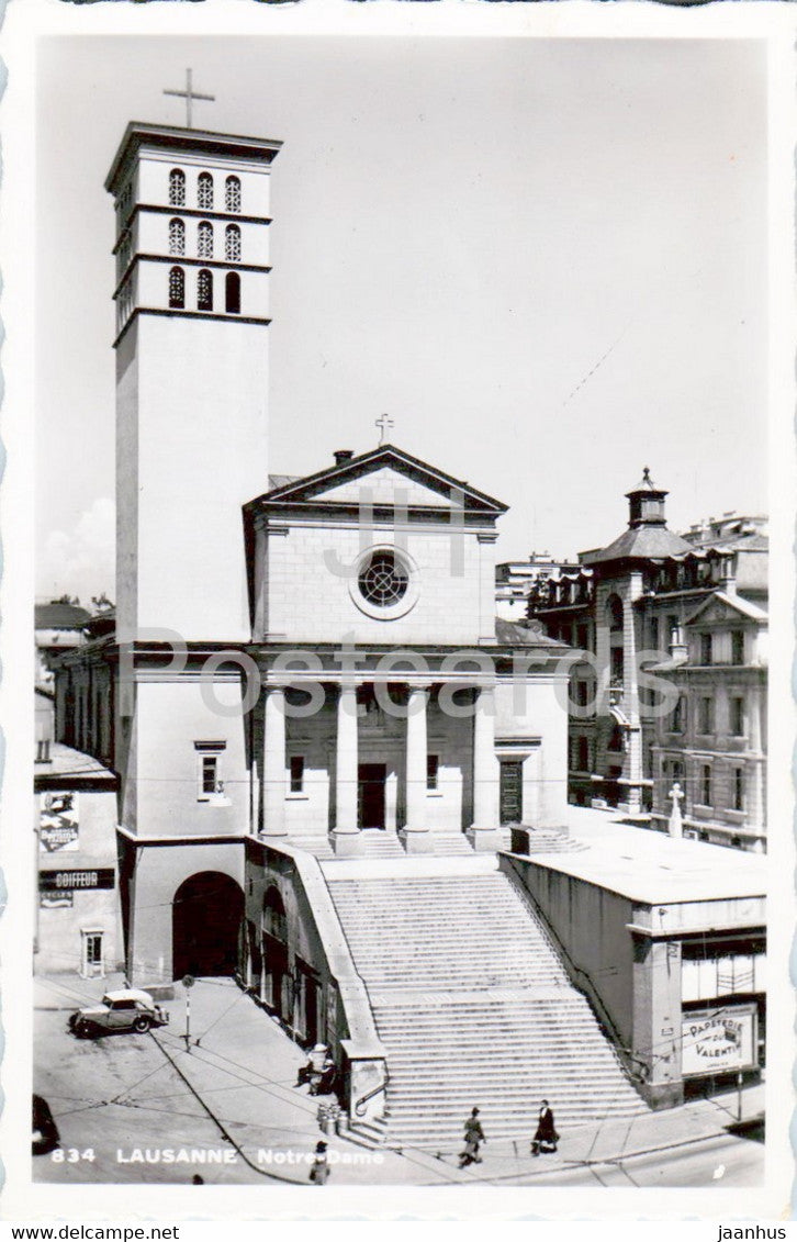 Lausanne - Notre Dame - cathedral - 834 - old postcard - Switzerland - unused - JH Postcards