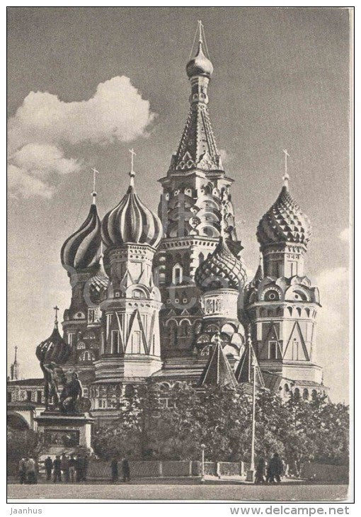 St. Basil's Cathedral - Red Square - Moscow - 1956 - Russia USSR - unused - JH Postcards