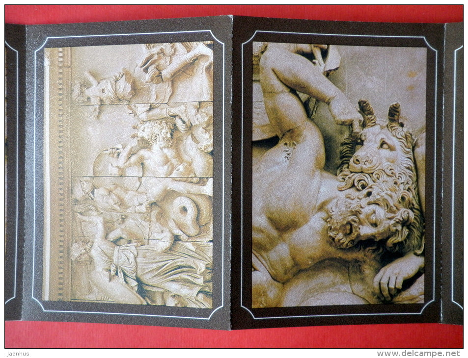 Der Grosse Altar von Pergamon - Pergamon Altar - set of 8 postcards - Germany DDR - unused - JH Postcards