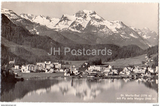 St. Moritz-Bad 1775 m mit Piz della Margna 3163 m - 4980 - Switzerland - 1950 - used - JH Postcards