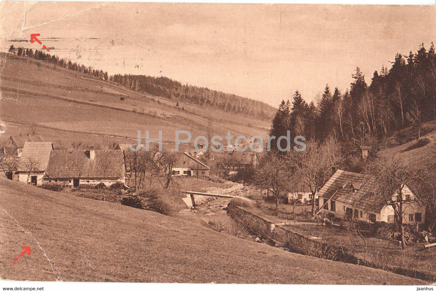 Dorf in Deutschland - 103 - old postcard - 1918 - Germany - used - JH Postcards