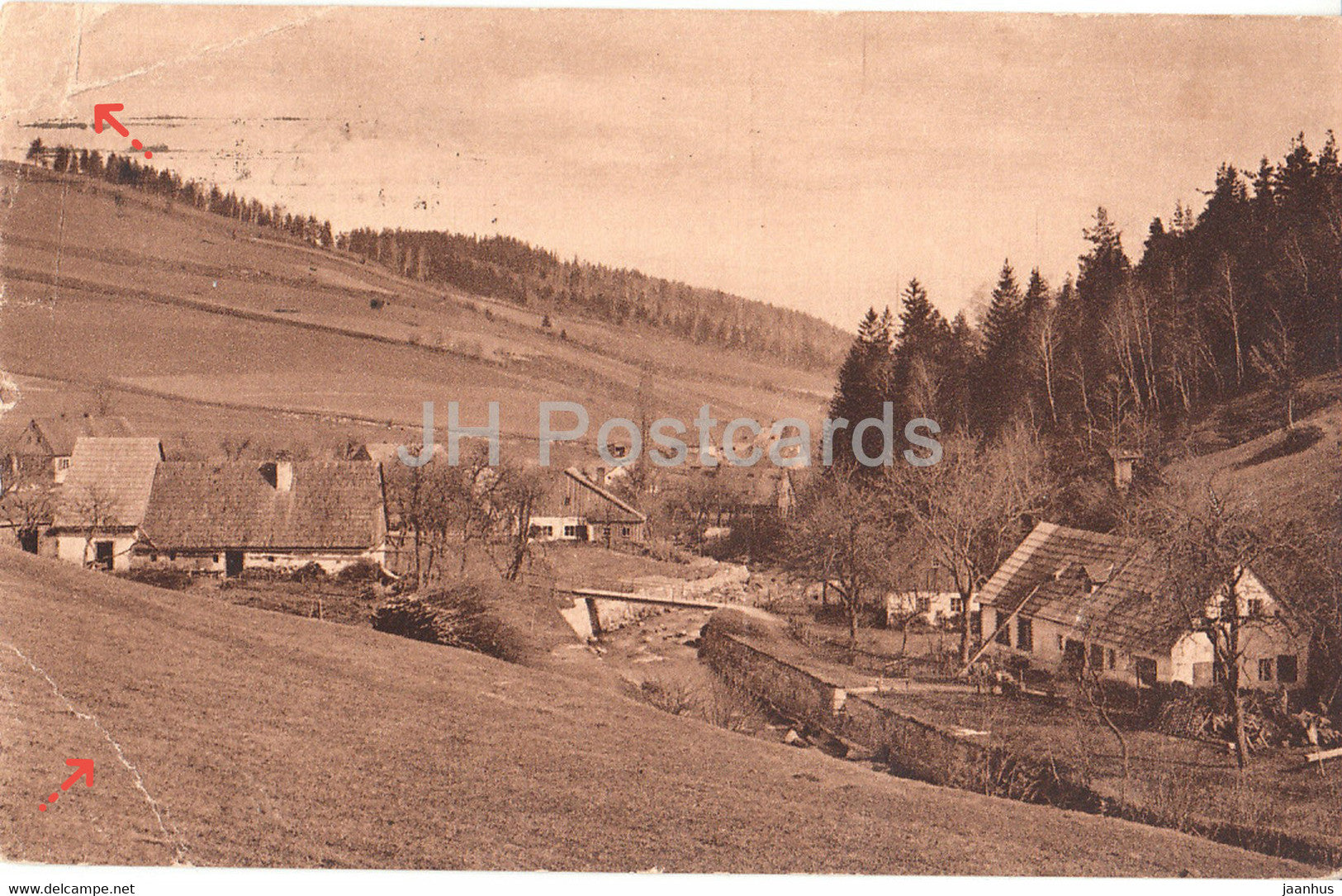 Dorf in Deutschland - 103 - old postcard - 1918 - Germany - used - JH Postcards