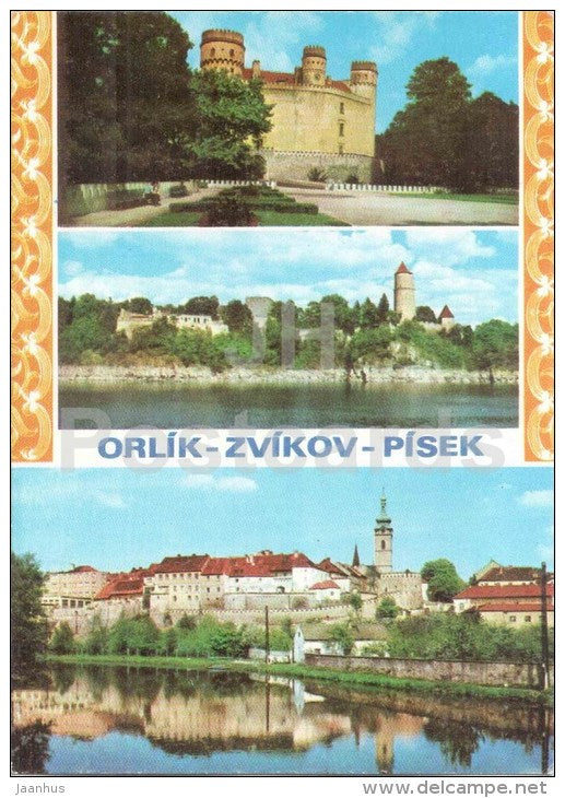 Orlik - Zvikov - Pisek - castle - Czechoslovakia - Czech - unused - JH Postcards