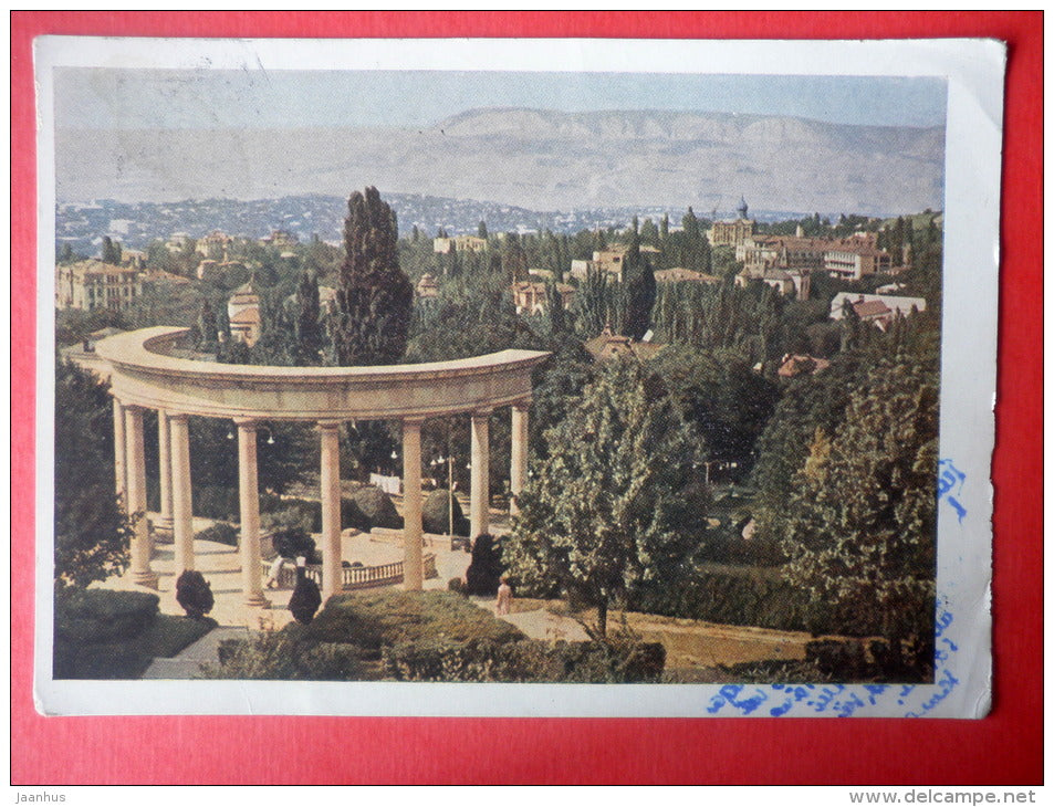 general view - Kislovodsk - stationery card - 1961 - Russia USSR - used - JH Postcards