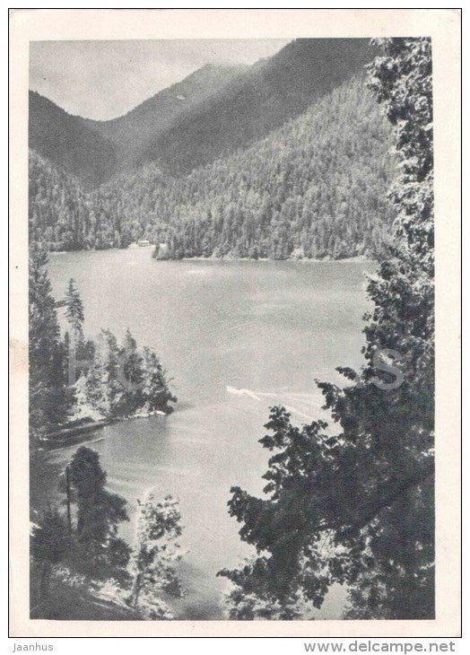 Lake Ritsa - Abkhazia - Caucasus - 1955 - Georgia USSR - unused - JH Postcards