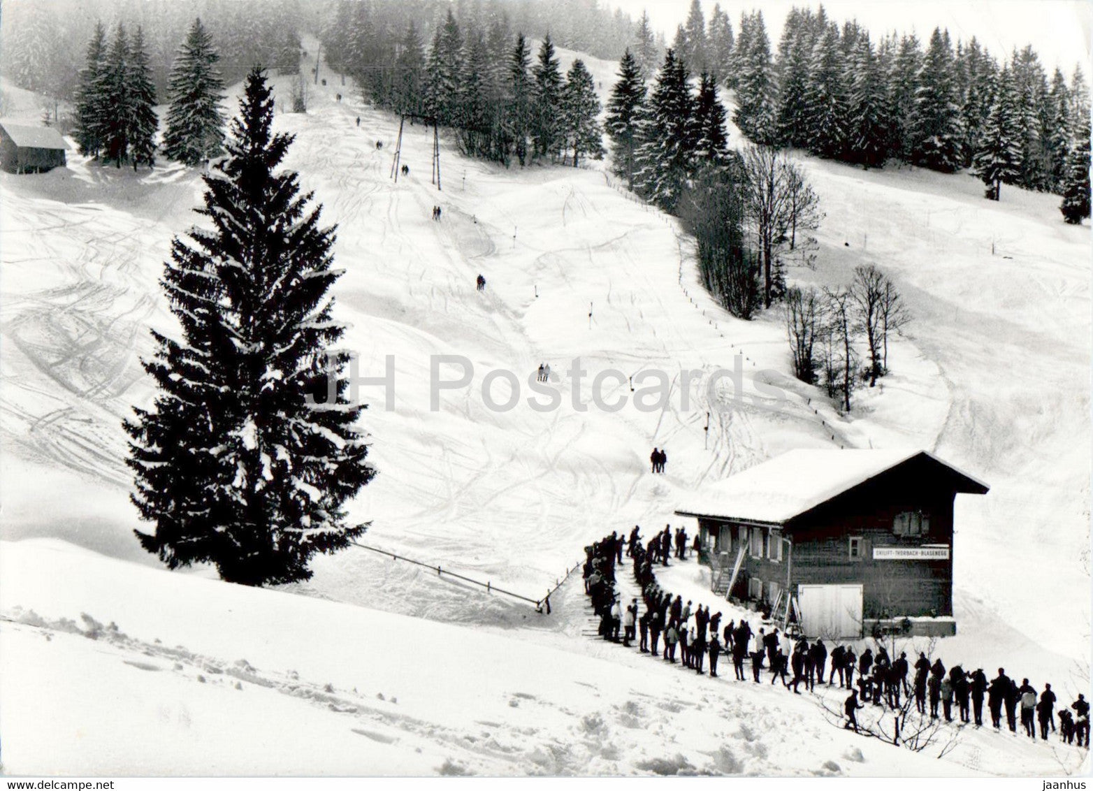 Fluhli 900 m - Skilift Talstation - 6173 - 1971 - Switzerland - used - JH Postcards