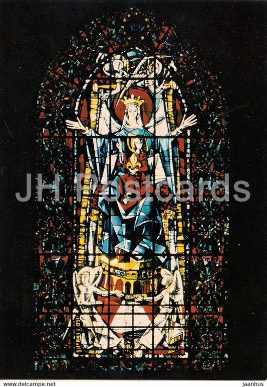 Cathedrale de Strasbourg - Vitrail de l'Europe - Notre Dame de Strasbourg - cathedral - France - used - JH Postcards