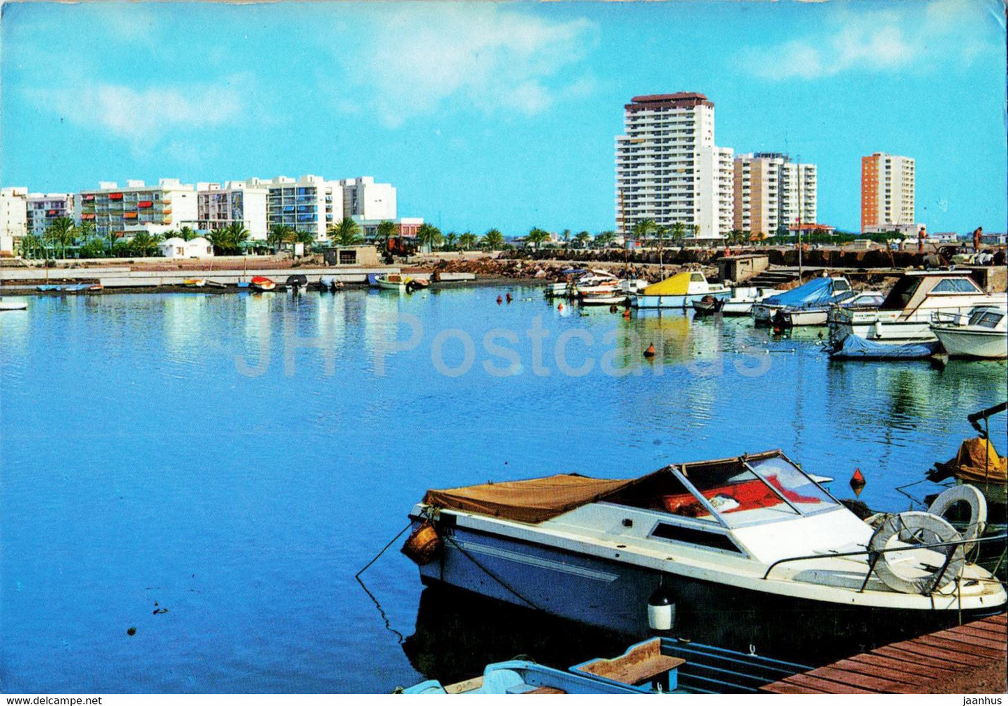 Puebla de Farnals - Puerto y Vista parcial - port - boat - 6 - Spain - used - JH Postcards