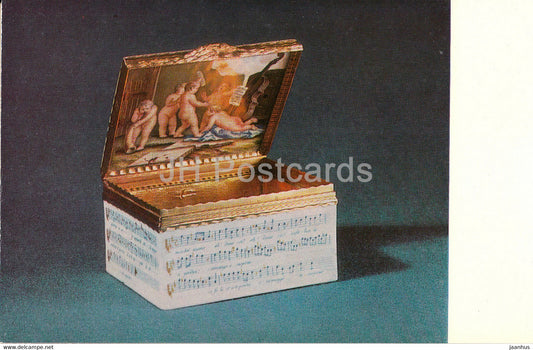 Snuff Box - porcelain - Vinogradov Porcelains - 1974 - Russia USSR - unused - JH Postcards