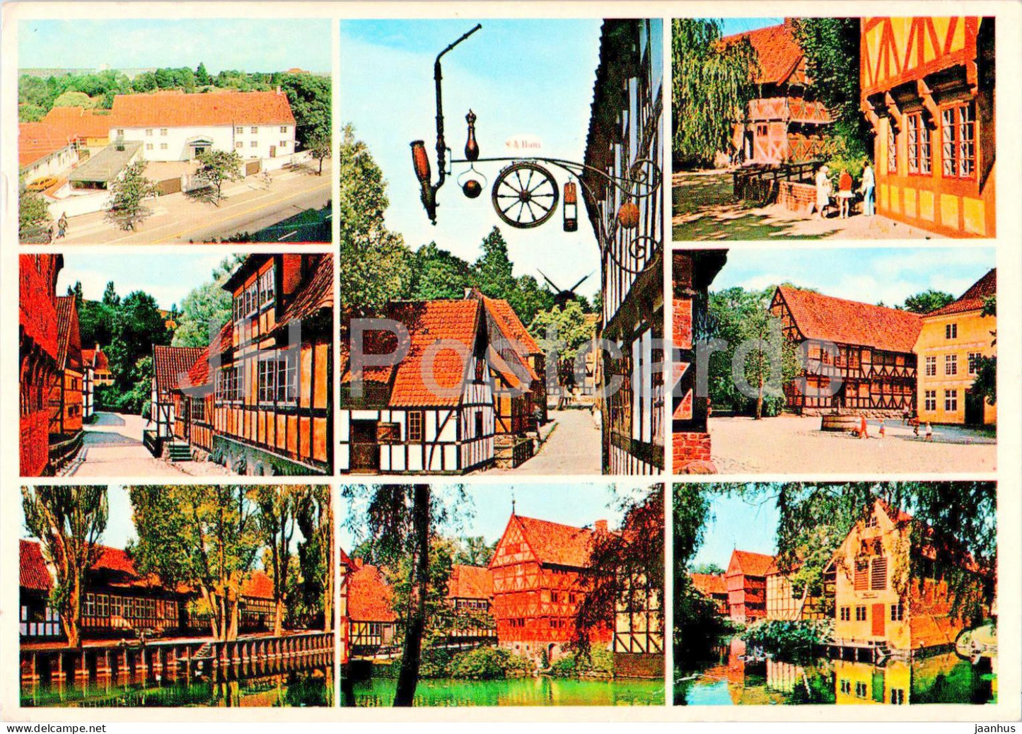 Arhus - Aarhus - Kobstadmuseet Den Gamle By - The urban museum The Old Town - multiview - 149 - 1984 - Denmark - used - JH Postcards