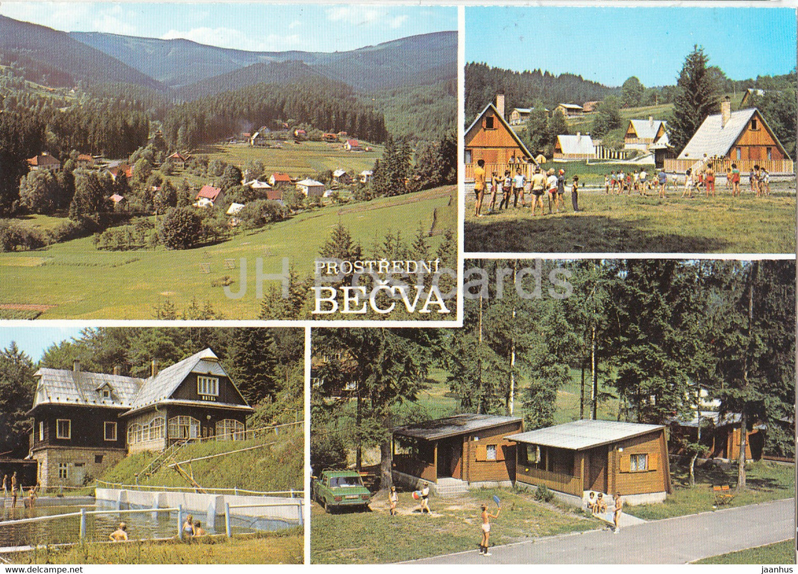 Prostredni Becva - Knehyne - recreation Center Vitkovice - hotel Skalikova - camping site - 1990 - Czech Republic - used - JH Postcards