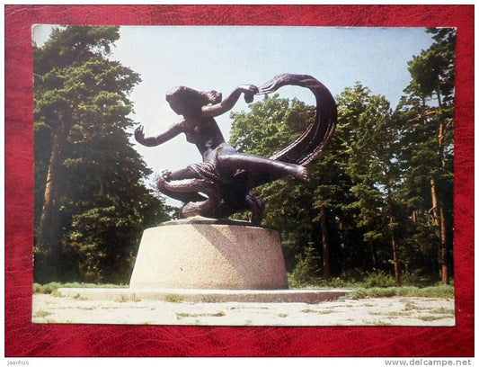 Palanga - sculpture - Egle - the queen of snakes - 1973 - Lithuania - USSR - unused - JH Postcards