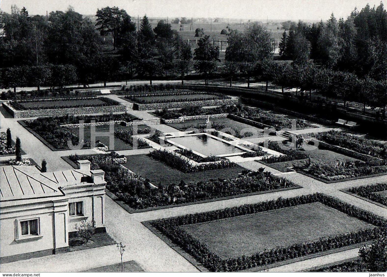 Oru Loss - Rosary in Oru park in front of greenhouse - REPRODUCTION - castle - Estonia - unused - JH Postcards