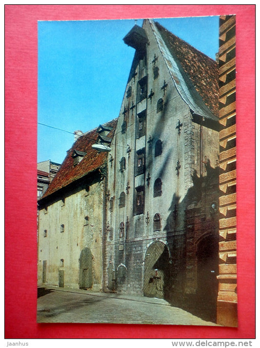 Warehouse in Vecpilsetas Street , 17th-19th centuries - Old Town - Riga - 1974 - USSR Latvia - unused - JH Postcards