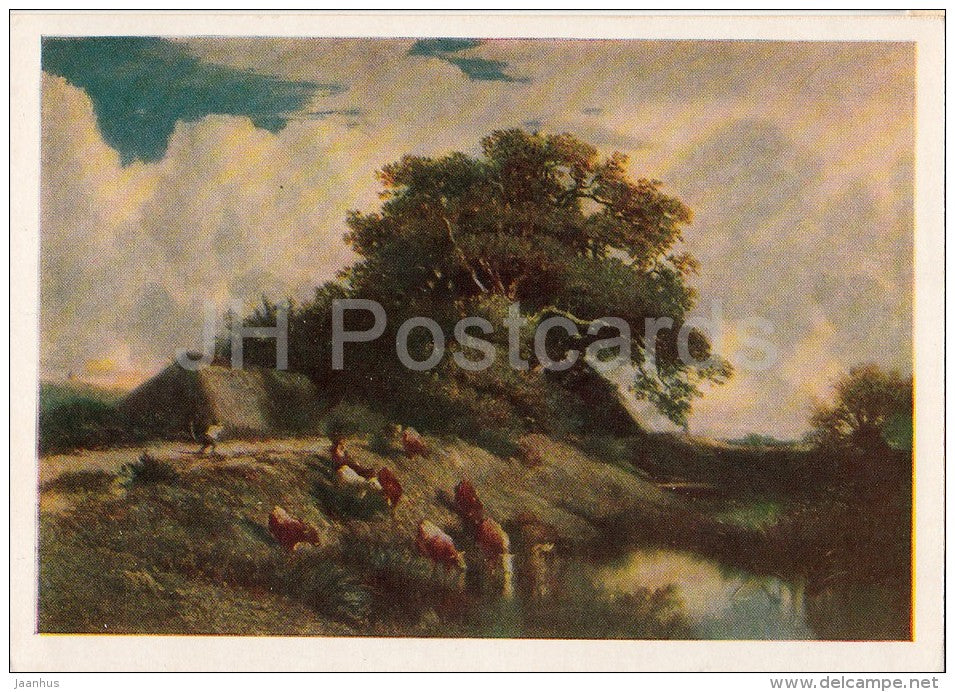 painting by Jules Dupre - Big Oak Tree - French art - 1957 - Russia USSR - unused - JH Postcards