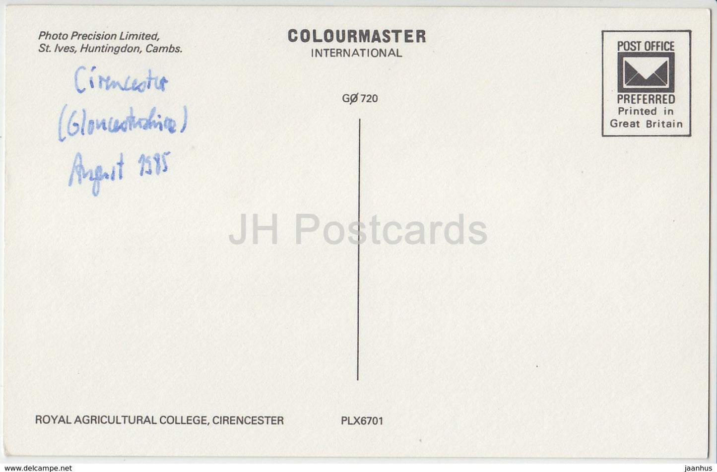 Cirencester - Royal Agricultural College - PLX6701 - 1985 - Royaume-Uni - Angleterre - d'occasion