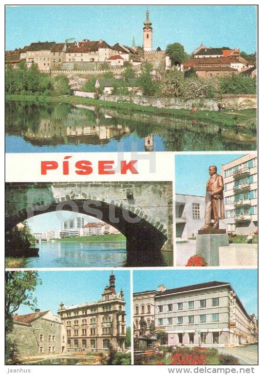 Pisek - architecture - Czechoslovakia - Czech - unused - JH Postcards