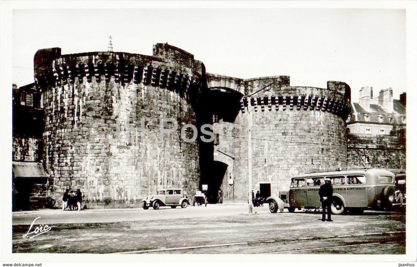 Saint Malo - La Grande Porte - bus - car - Cote D'Emeraude - 415 - old postcard - France - unused - JH Postcards