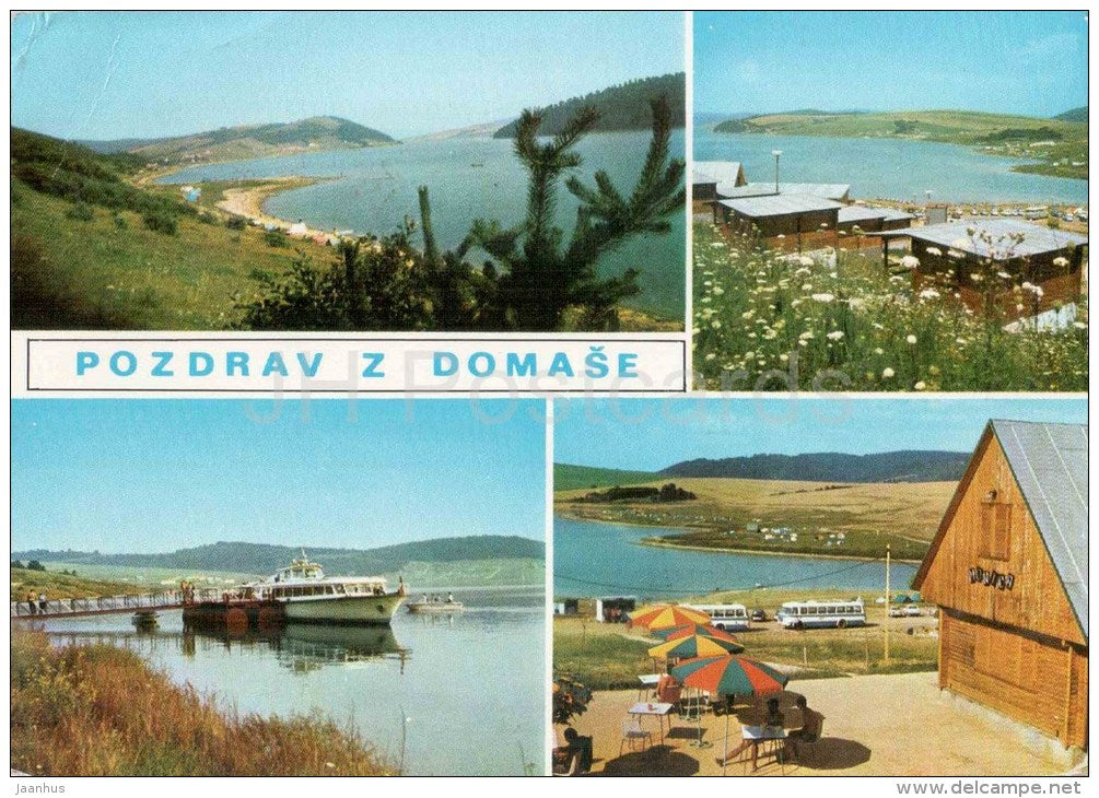 Domaša - Chatkova settlement - cruise boat Domaša - cottage Monika - Czechoslovakia - Slovakia - used - JH Postcards