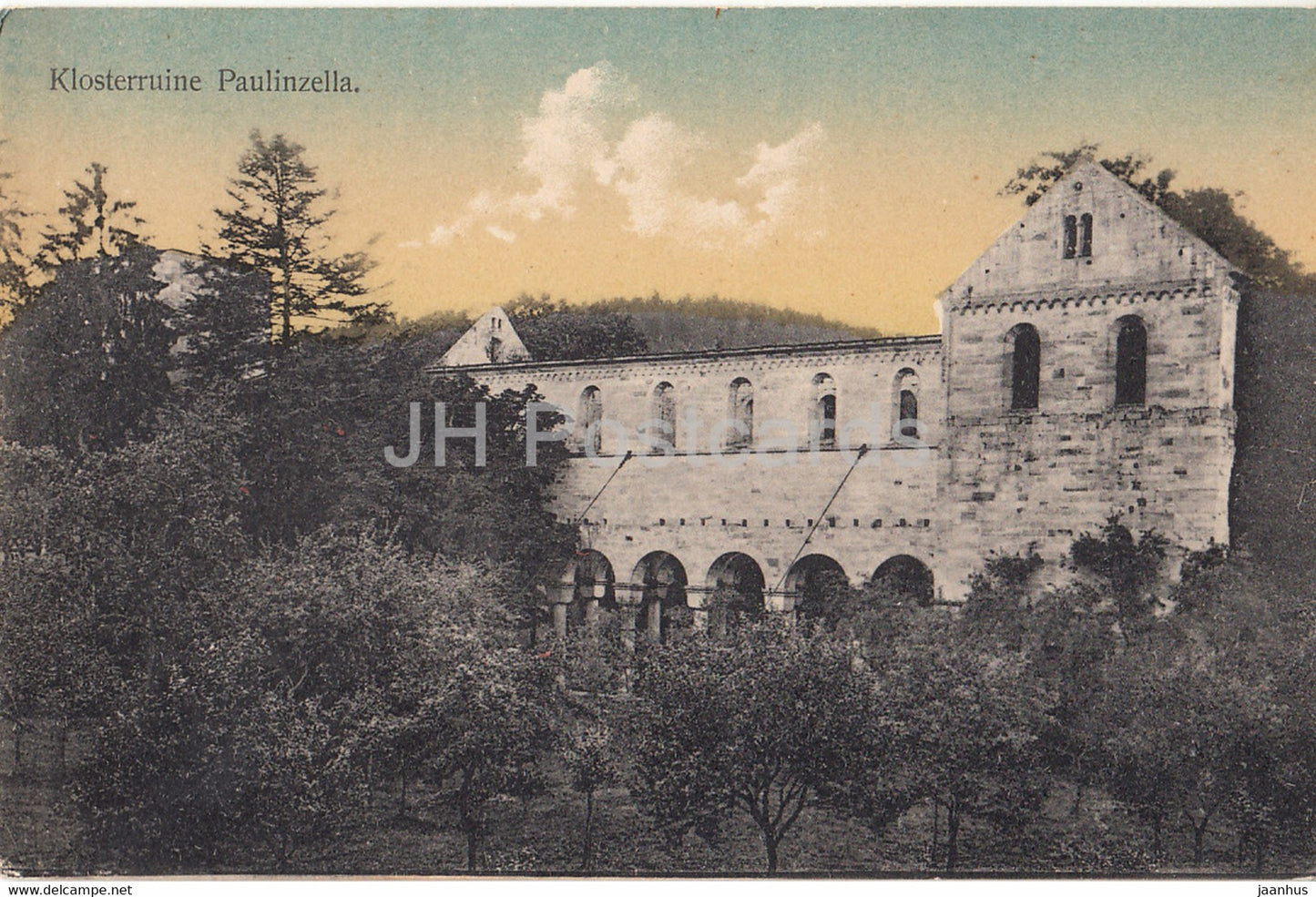 Klosterruine Paulinzella - 746 - old postcard - Germany - unused - JH Postcards