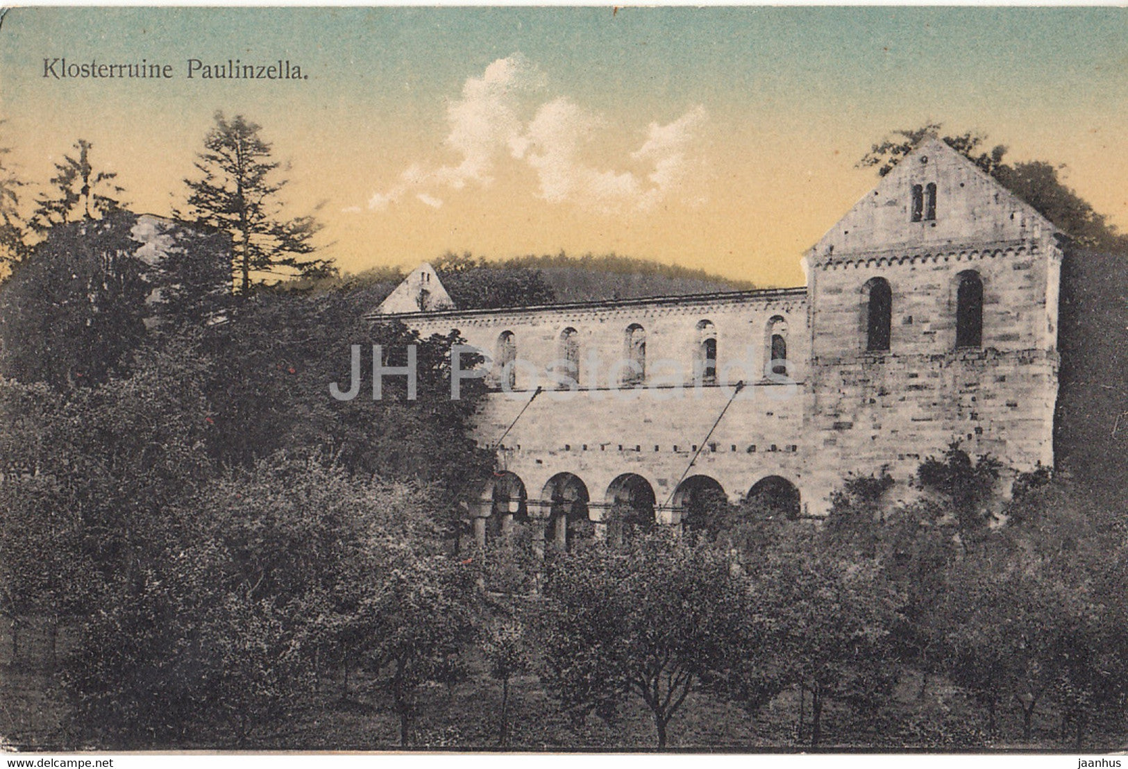 Klosterruine Paulinzella - 746 - old postcard - Germany - unused - JH Postcards