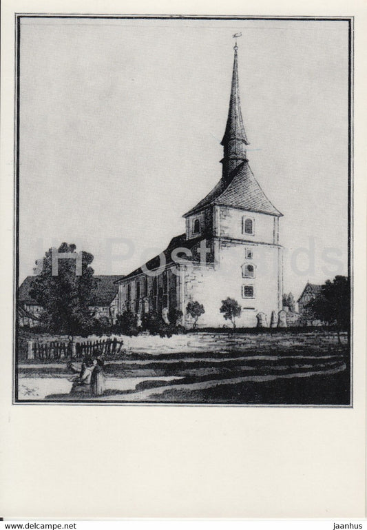 Dresden Leuben - Alte Kirche - Alte Kirchen Dresdens - church - DDR Germany - unused - JH Postcards