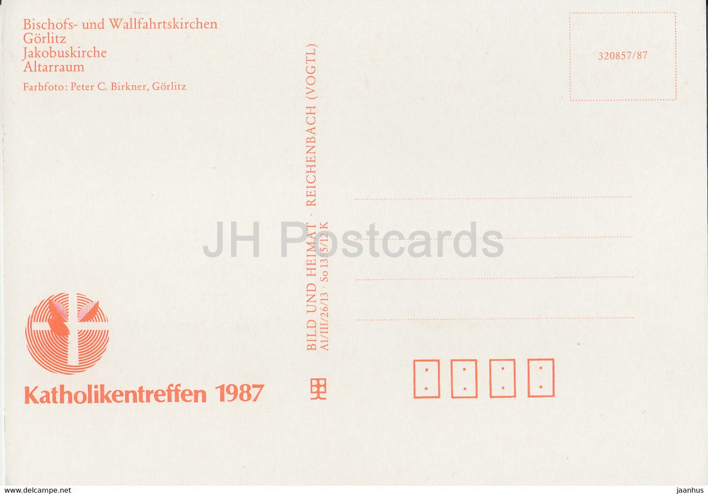 Görlitz - Jakobuskirche - Altarraum - Bischofs- und Wallfahrtskirchen - Kirche - 1987 - DDR Deutschland - unbenutzt