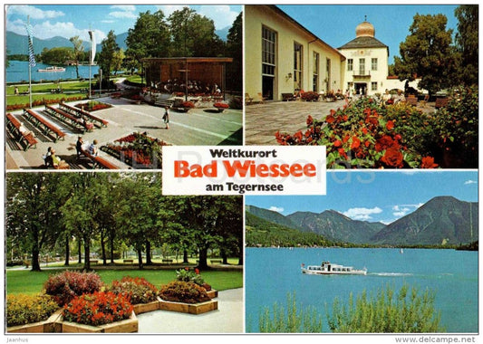 Weltkurort Bad Wiessee am Tegernsee - Kurkonzert - Wandelhalle - Kurpark - 6040 - Germany - 1991 gelaufen - JH Postcards