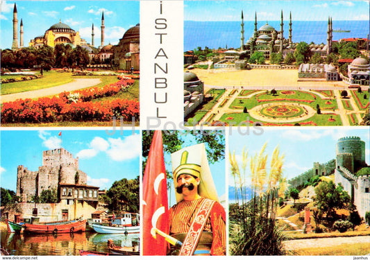 Istanbul - Some from of the City - boat - 389 - Turkey - unused - JH Postcards