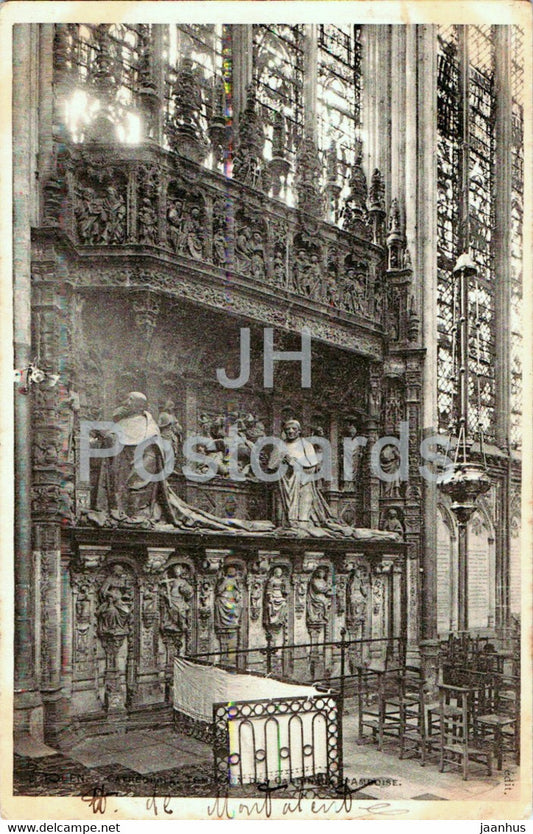 Rouen - Tombeaux des Gardinaux d'Amboise - cathedral- old postcard - France - used - JH Postcards