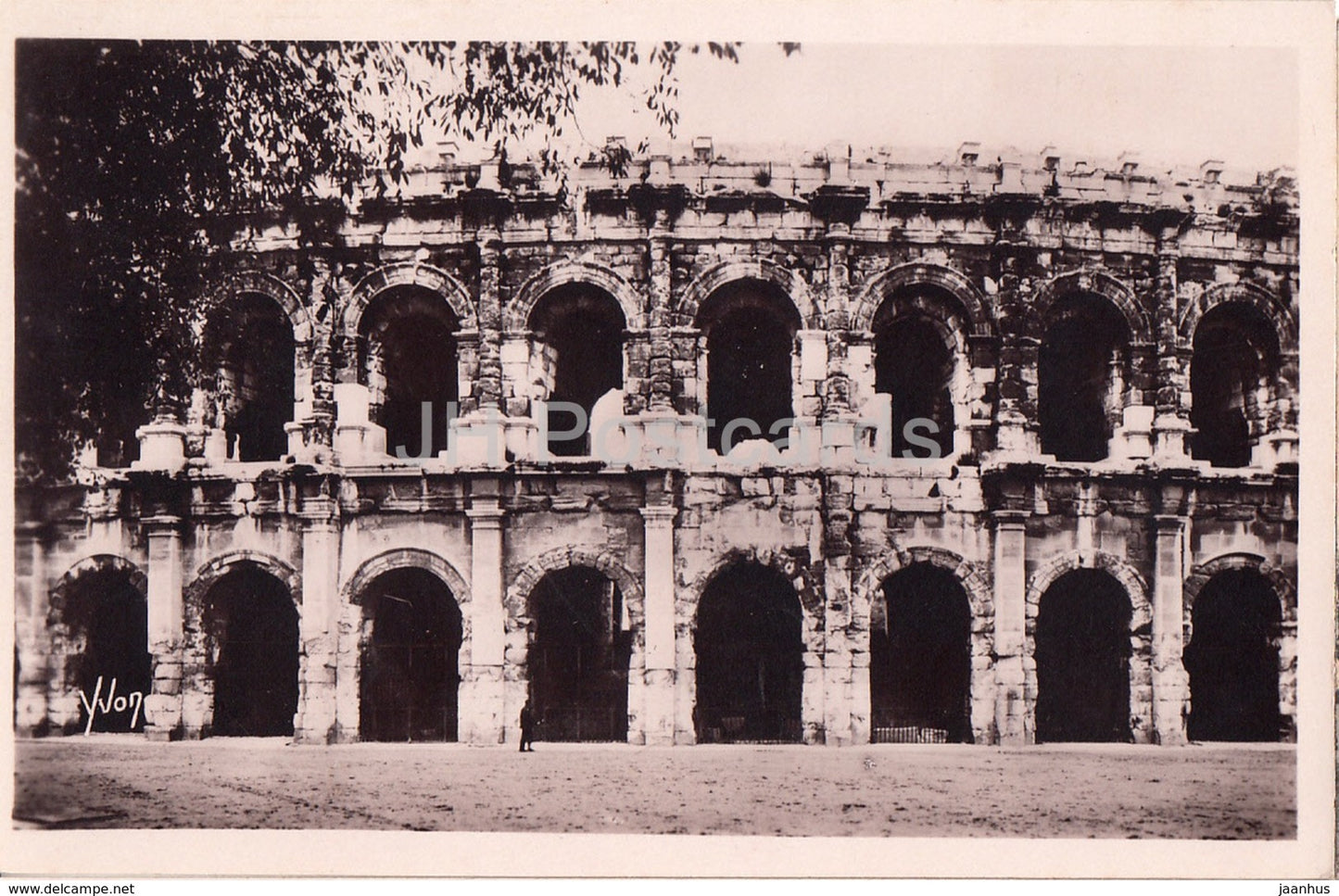 Nimes - Les Arenes - La Douce France - Ancient World - 6 - old postcard - France - unused