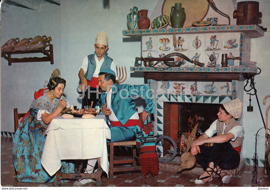 Valencia - Tipos Regionales - Restaurant Casa Cesareo - Spanish Folk Costumes - Spain - used - JH Postcards