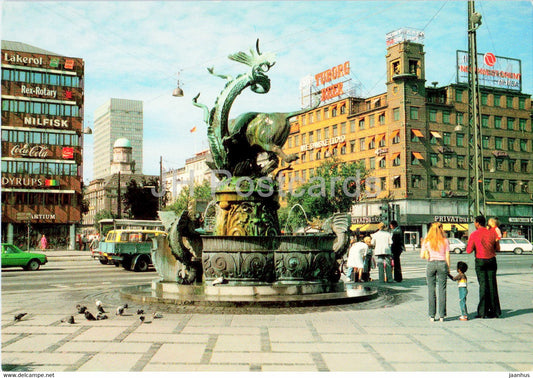 Copenhagen - Dragon Fountain - 190 - 1986 - Denmark - used - JH Postcards