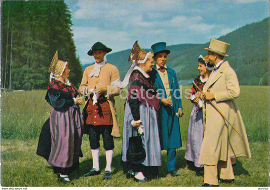 Schwarzwaldtrachten aus Villingen - folk costumes - 1963 - Germany - used - JH Postcards