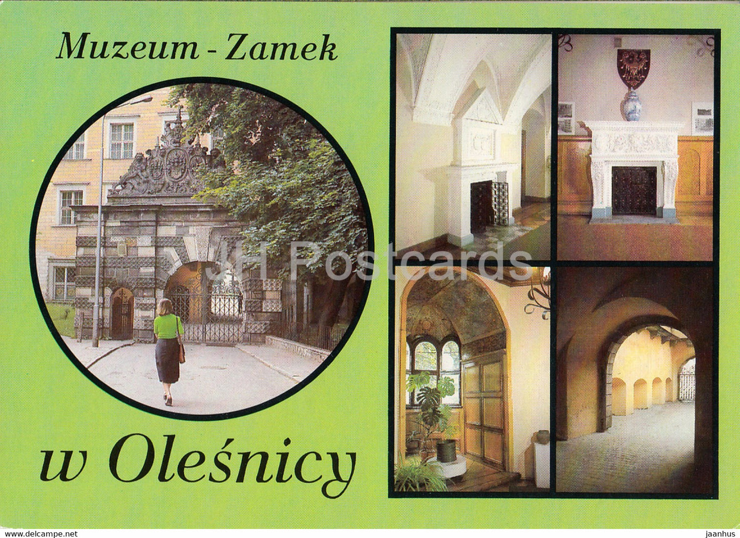 Olesnica - Museum Zamek w Olesnicy - castle - museum - multiview - 1995 - Poland - used - JH Postcards