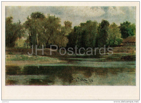 painting by I. Repin - Bank of the River , 1876 - Russian art - 1977 - Russia USSR - unused - JH Postcards