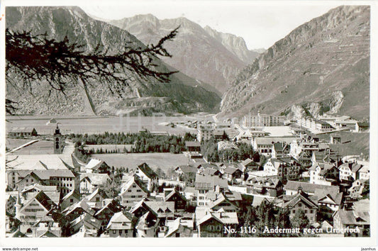 Andermatt gegen Urnerloch - 1116 - old postcard - 1952 - Switzerland - used - JH Postcards