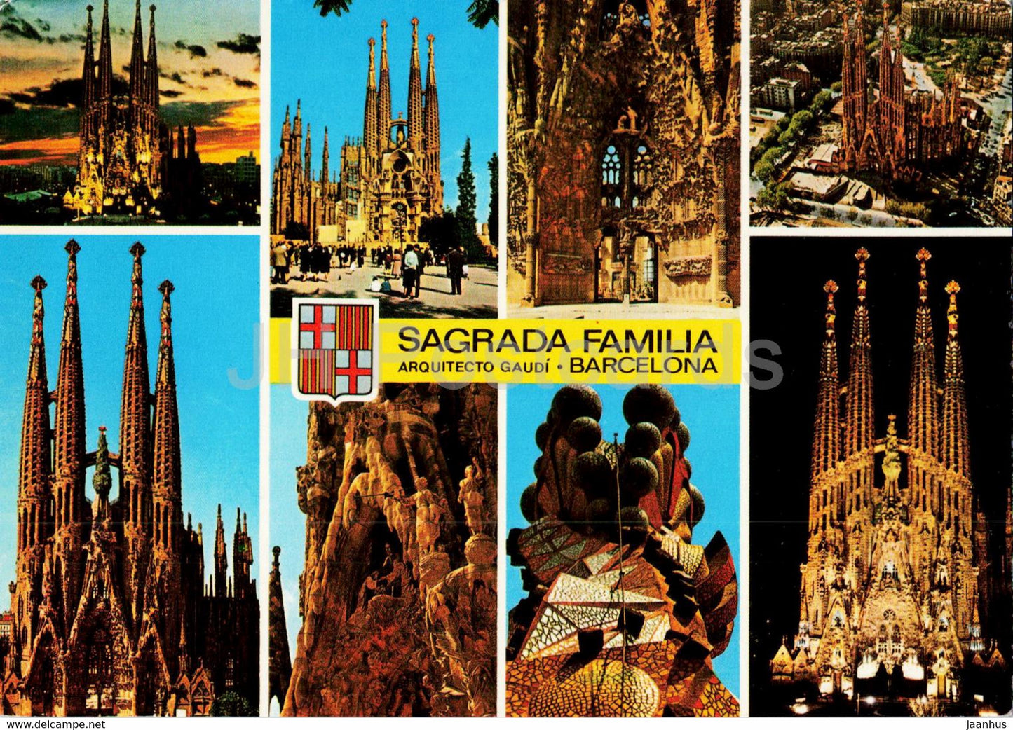 Barcelona - Sagrada Familia - Arquitecto A. Gaudi - multiview - Spain - unused - JH Postcards