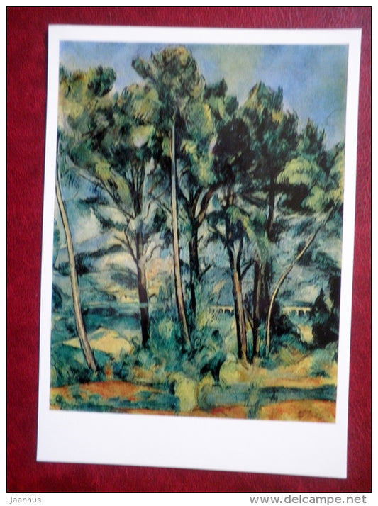 painting by Paul Cezanne - The Aqueduct - french art - unused - JH Postcards