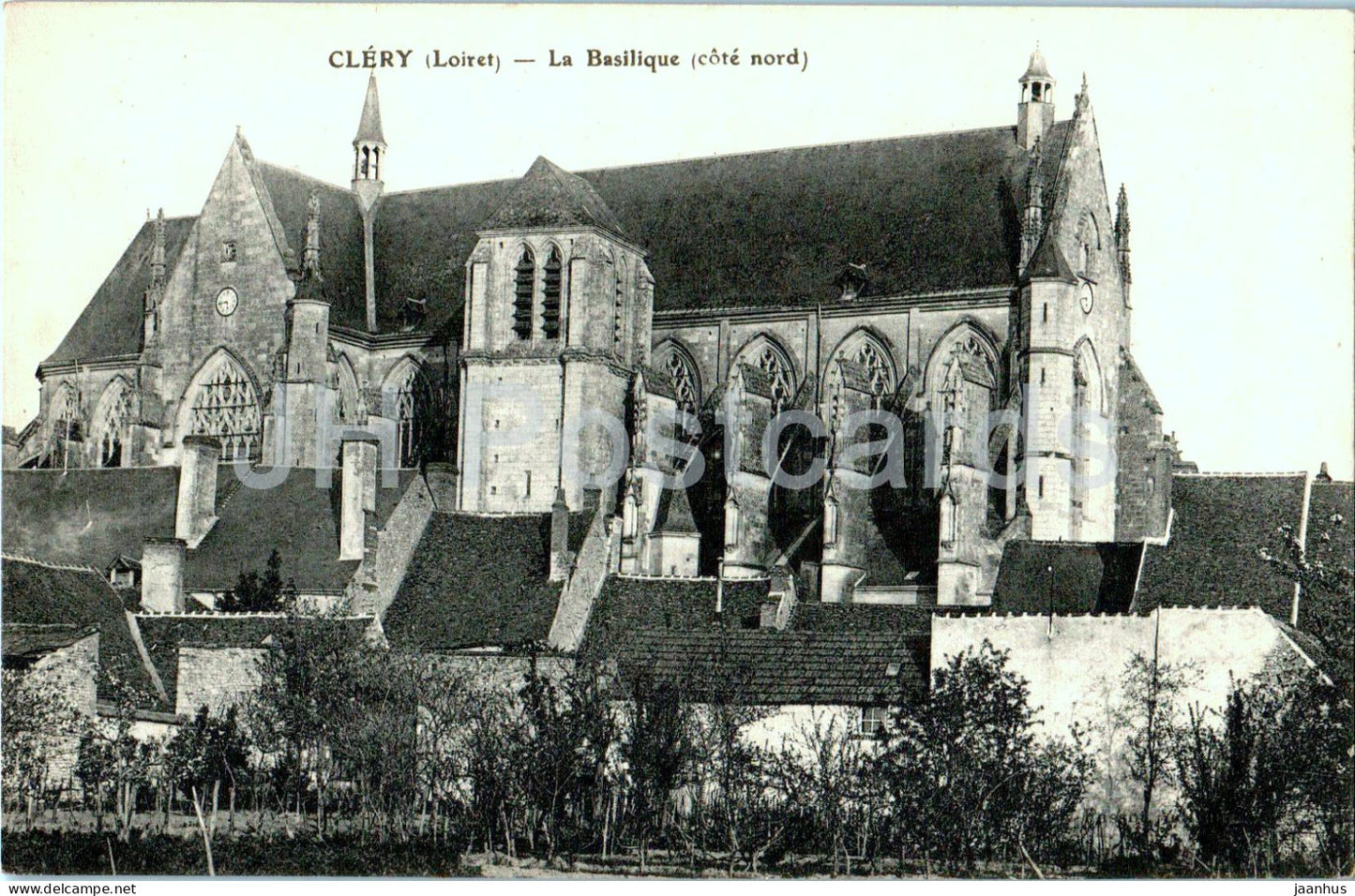 Clery - La Basilique - Cote Nord - cathedral - old postcard - France - used - JH Postcards