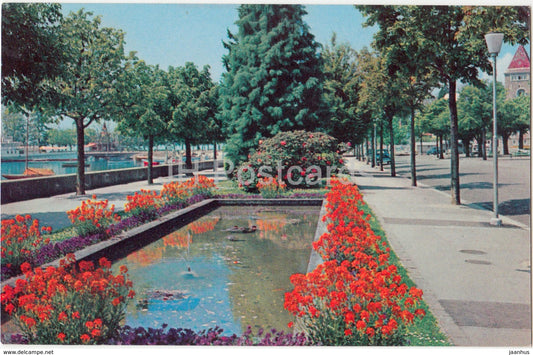Lausanne Ouchy - Le quai fleuri - 8266 - Switzerland - 1956 - used - JH Postcards