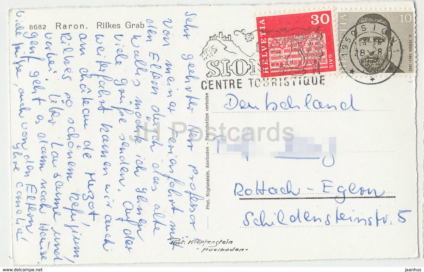 Raron - Rilkes Grab - 8682 - Switzerland - 1972 - used